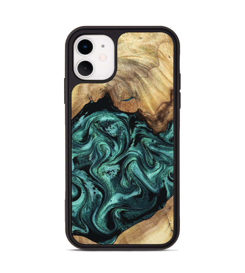 iPhone 11 Wood Phone Case - Erwin (Green, 798980)