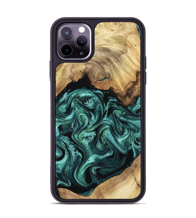 iPhone 11 Pro Max Wood Phone Case - Erwin (Green, 798980)