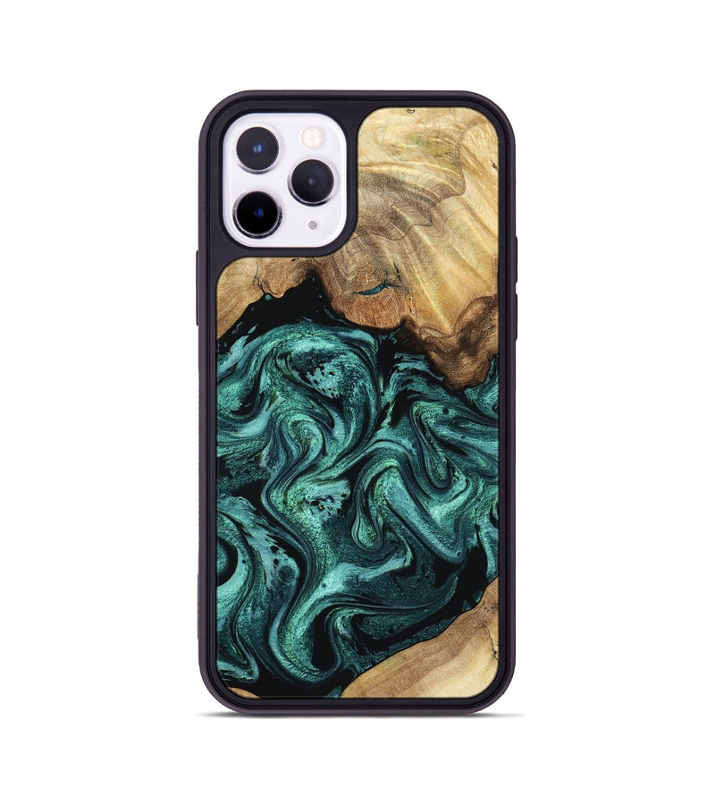 iPhone 11 Pro Wood Phone Case - Erwin (Green, 798980)