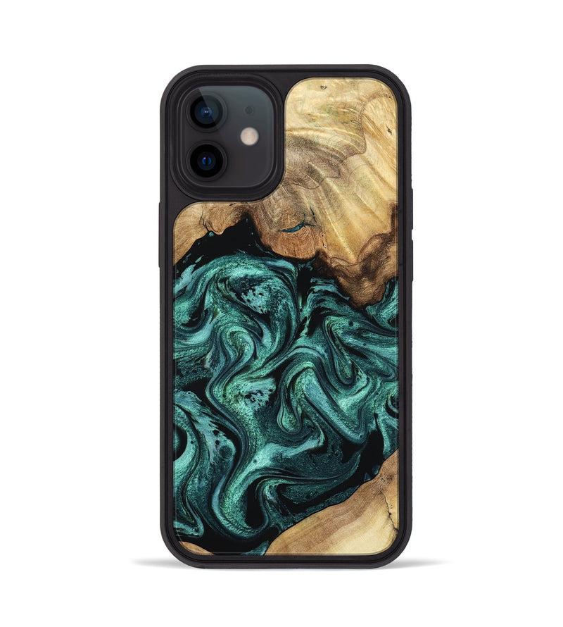 iPhone 12 Wood Phone Case - Erwin (Green, 798980)