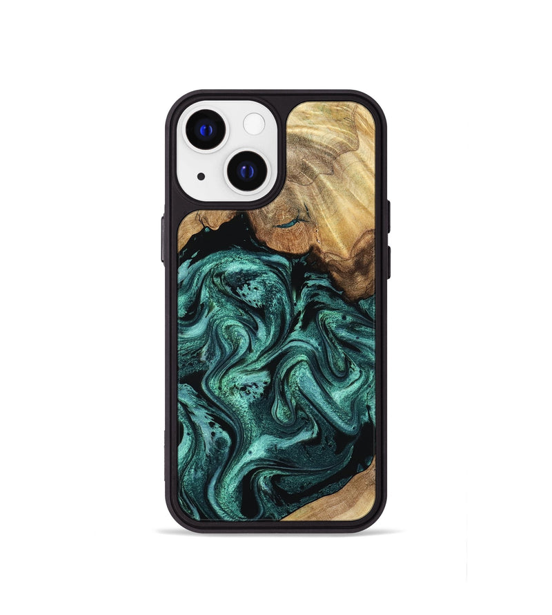 iPhone 13 mini Wood Phone Case - Erwin (Green, 798980)