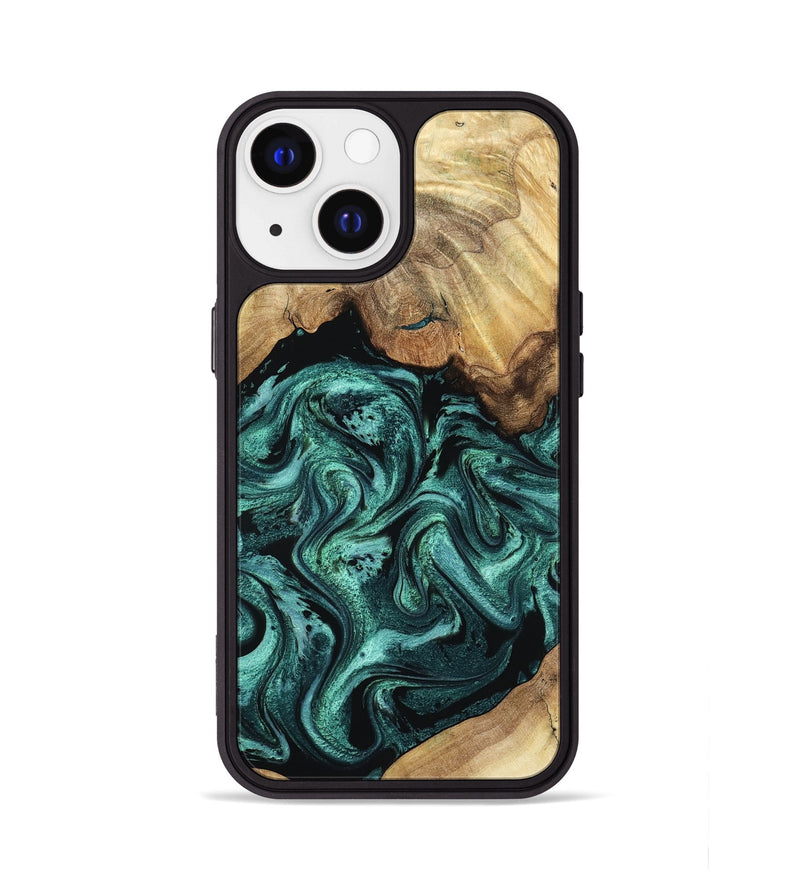 iPhone 13 Wood Phone Case - Erwin (Green, 798980)