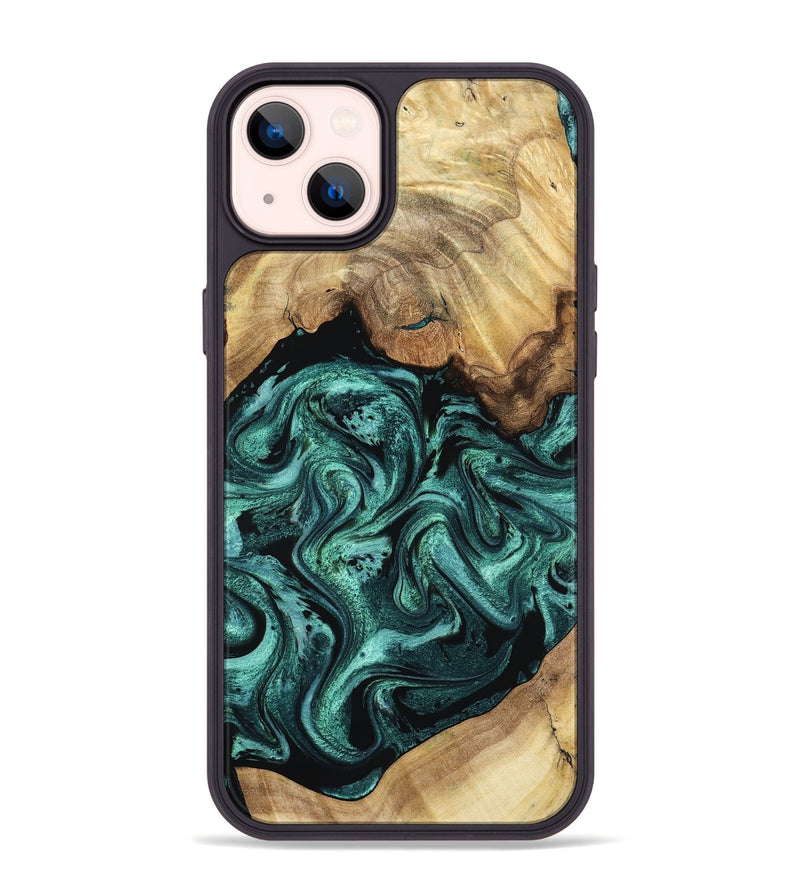 iPhone 14 Plus Wood Phone Case - Erwin (Green, 798980)