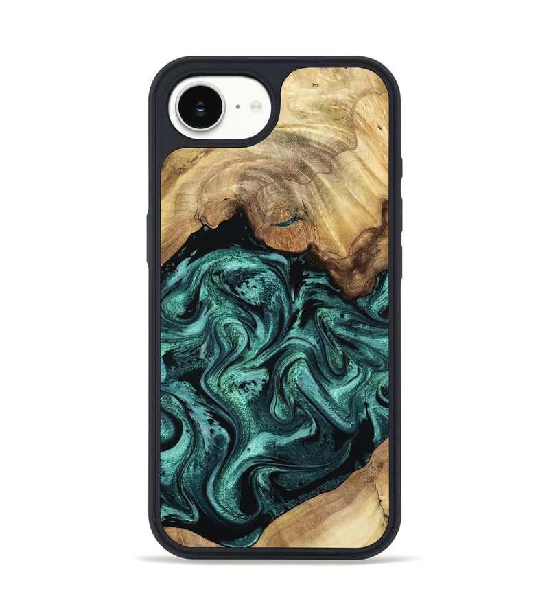 iPhone 16e Wood Phone Case - Erwin (Green, 798980)