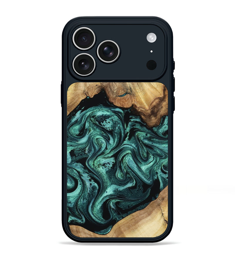 iPhone 17 Pro Max Wood Phone Case - Erwin (Green, 798980)