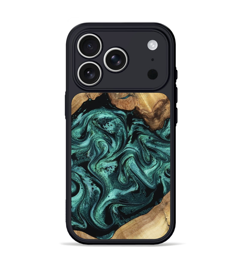 iPhone 17 Pro Wood Phone Case - Erwin (Green, 798980)