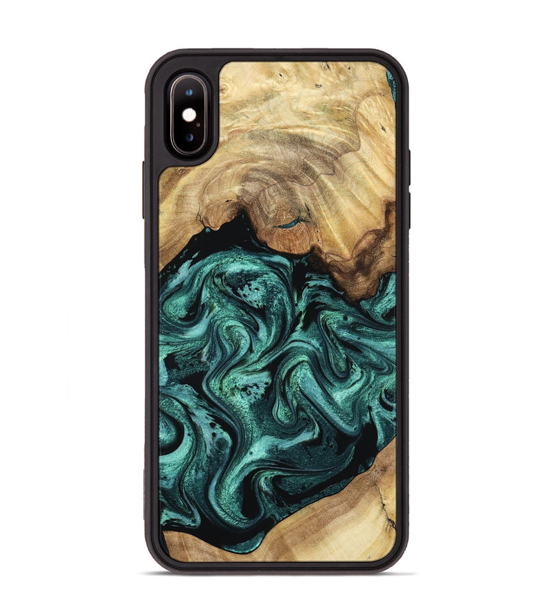 iPhone Xs Max Wood Phone Case - Erwin (Green, 798980)