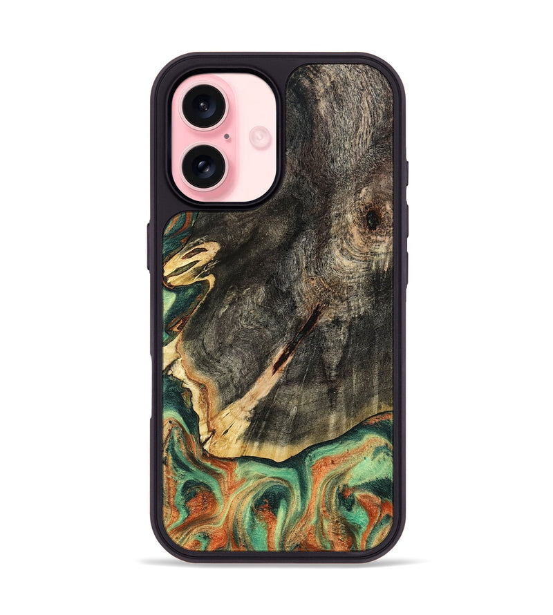 iPhone 16 Wood Phone Case - Kirsten (Green, 798982)