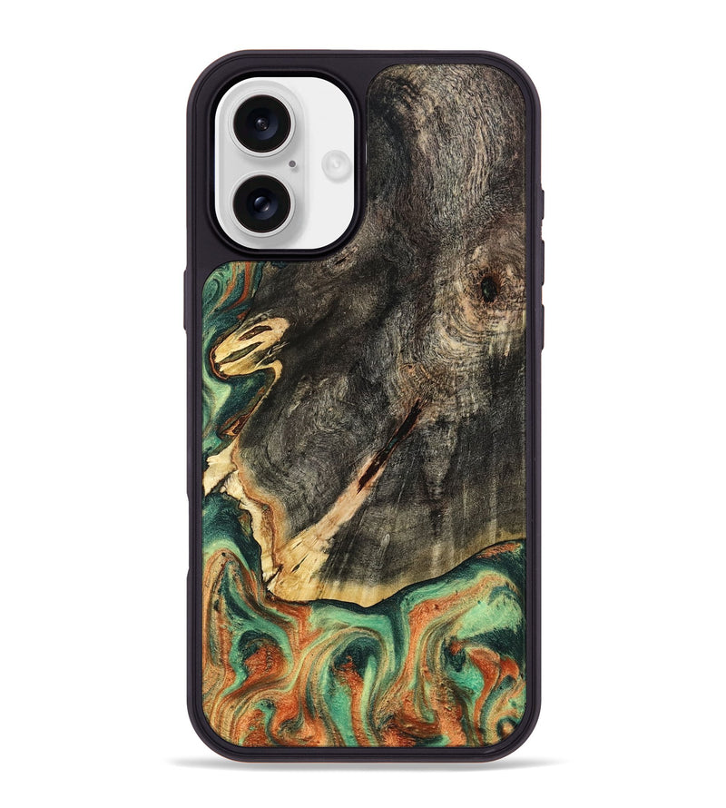 iPhone 16 Plus Wood Phone Case - Kirsten (Green, 798982)