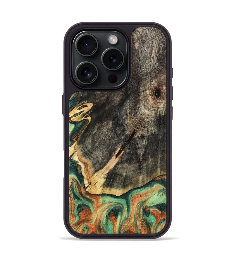 iPhone 16 Pro Wood Phone Case - Kirsten (Green, 798982)