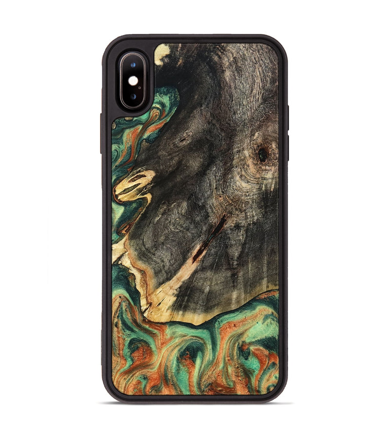 iPhone Xs Max Wood Phone Case - Kirsten (Green, 798982)