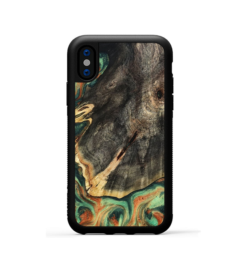 iPhone Xs Wood Phone Case - Kirsten (Green, 798982)