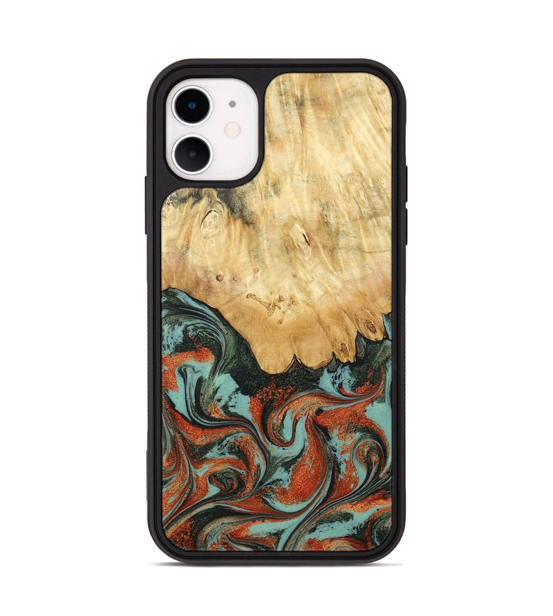 iPhone 11 Wood Phone Case - Kaden (Green, 798983)
