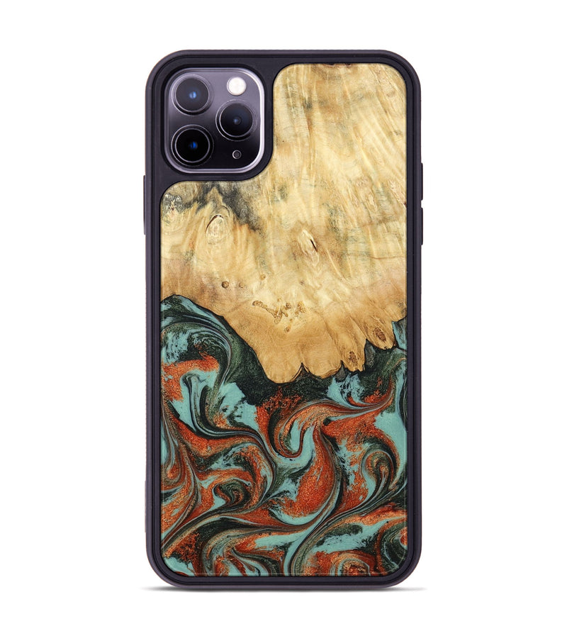 iPhone 11 Pro Max Wood Phone Case - Kaden (Green, 798983)