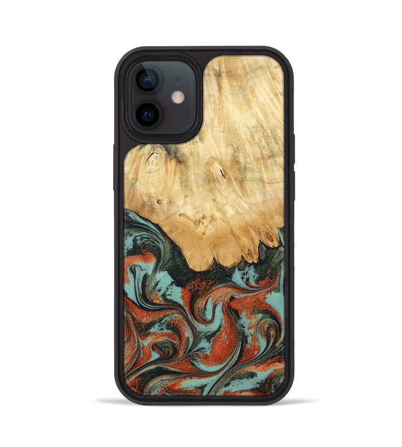 iPhone 12 Wood Phone Case - Kaden (Green, 798983)