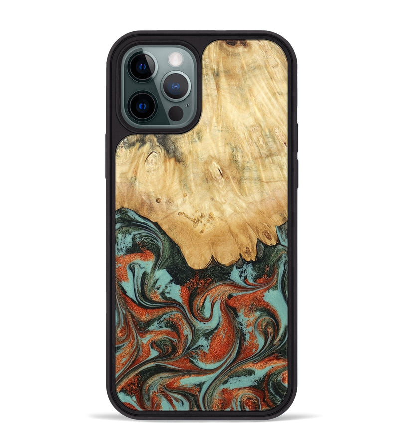 iPhone 12 Pro Max Wood Phone Case - Kaden (Green, 798983)