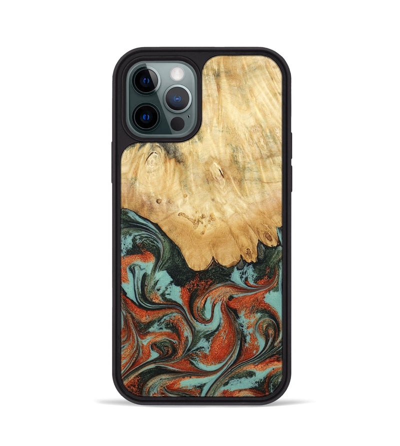 iPhone 12 Pro Wood Phone Case - Kaden (Green, 798983)