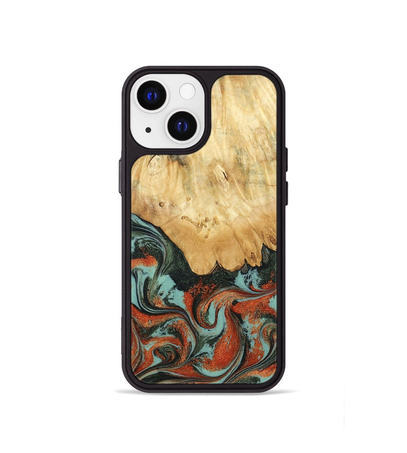 iPhone 13 mini Wood Phone Case - Kaden (Green, 798983)
