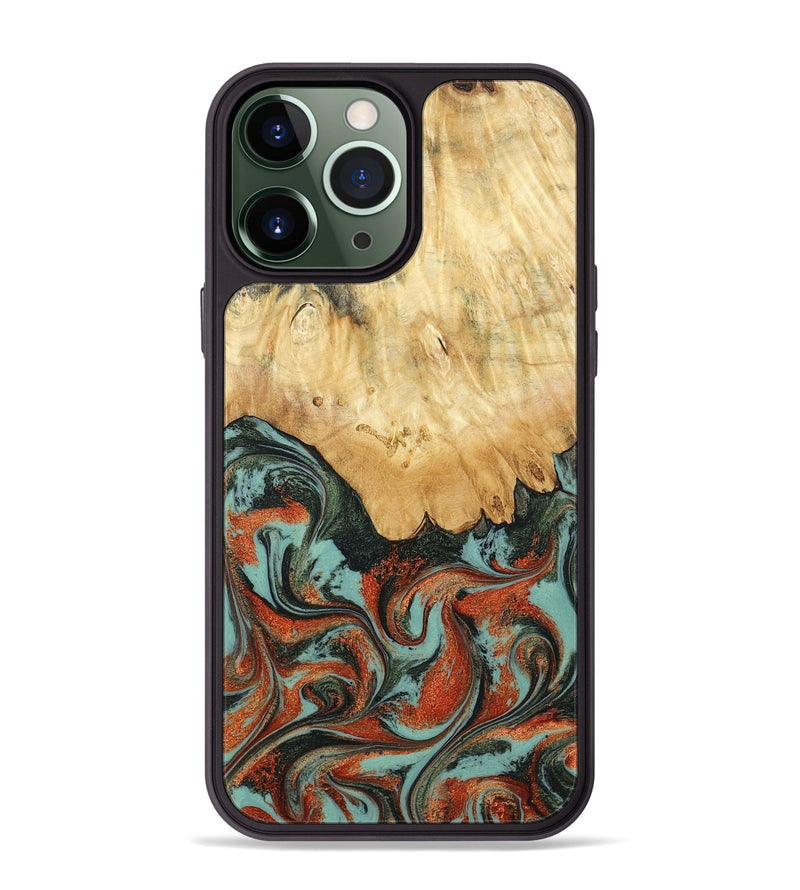 iPhone 13 Pro Max Wood Phone Case - Kaden (Green, 798983)