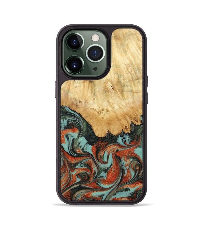 iPhone 13 Pro Wood Phone Case - Kaden (Green, 798983)