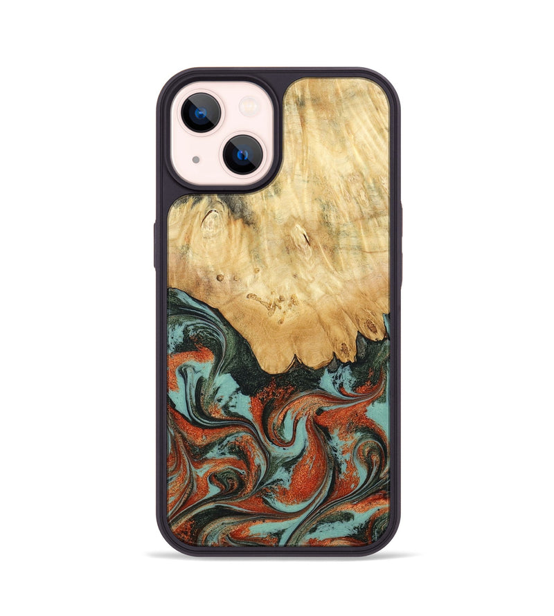 iPhone 14 Wood Phone Case - Kaden (Green, 798983)