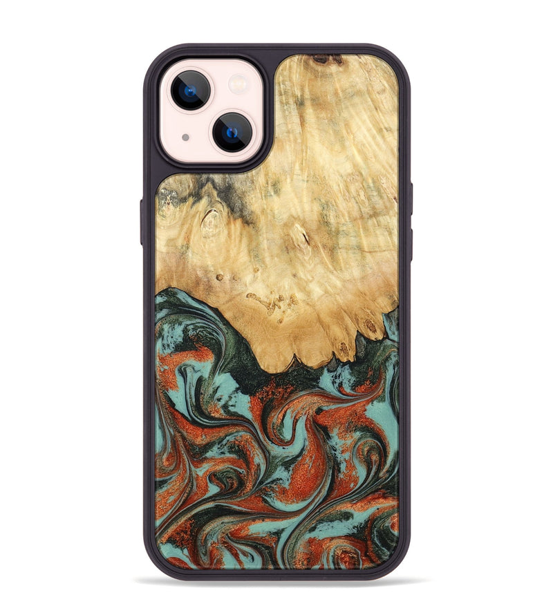 iPhone 14 Plus Wood Phone Case - Kaden (Green, 798983)