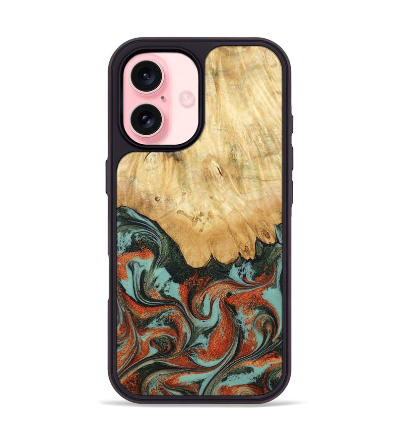 iPhone 16 Wood Phone Case - Kaden (Green, 798983)