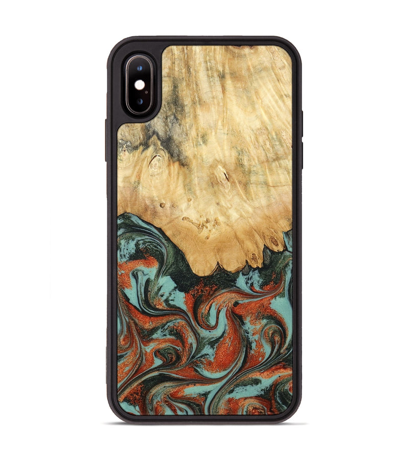 iPhone Xs Max Wood Phone Case - Kaden (Green, 798983)