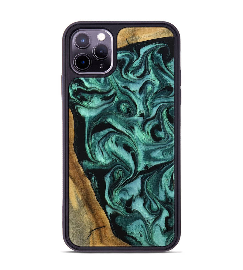 iPhone 11 Pro Max Wood Phone Case - Arthur (Green, 798985)