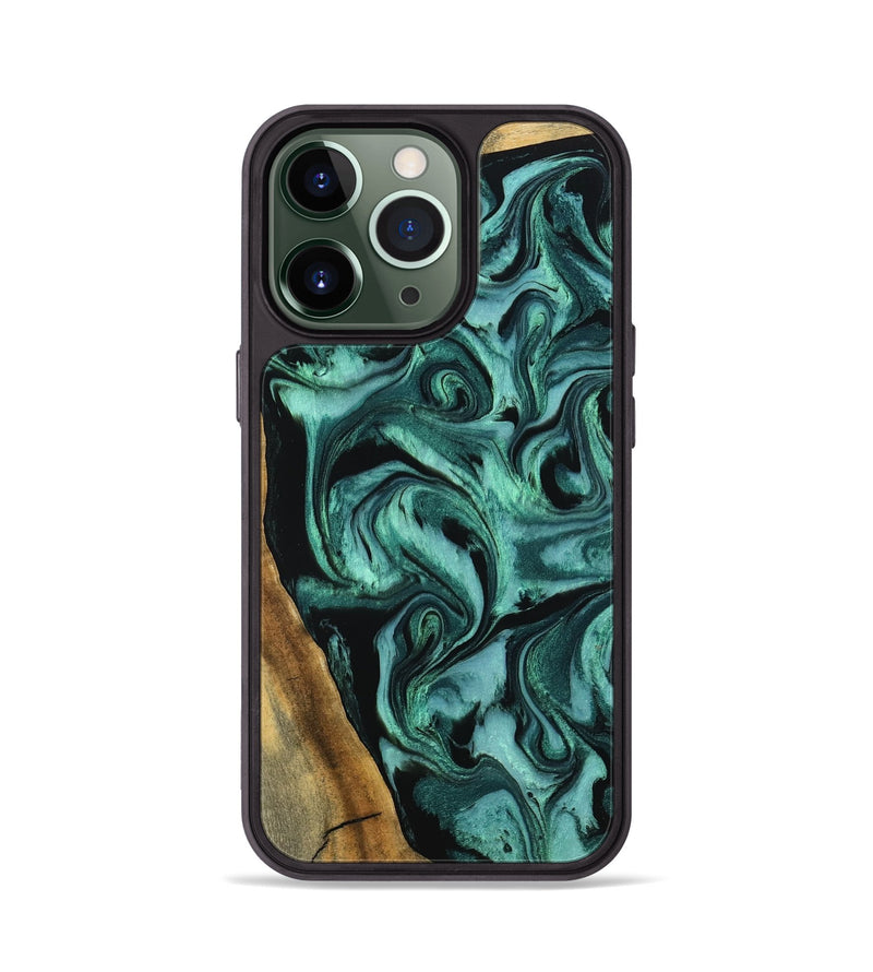 iPhone 13 Pro Wood Phone Case - Arthur (Green, 798985)