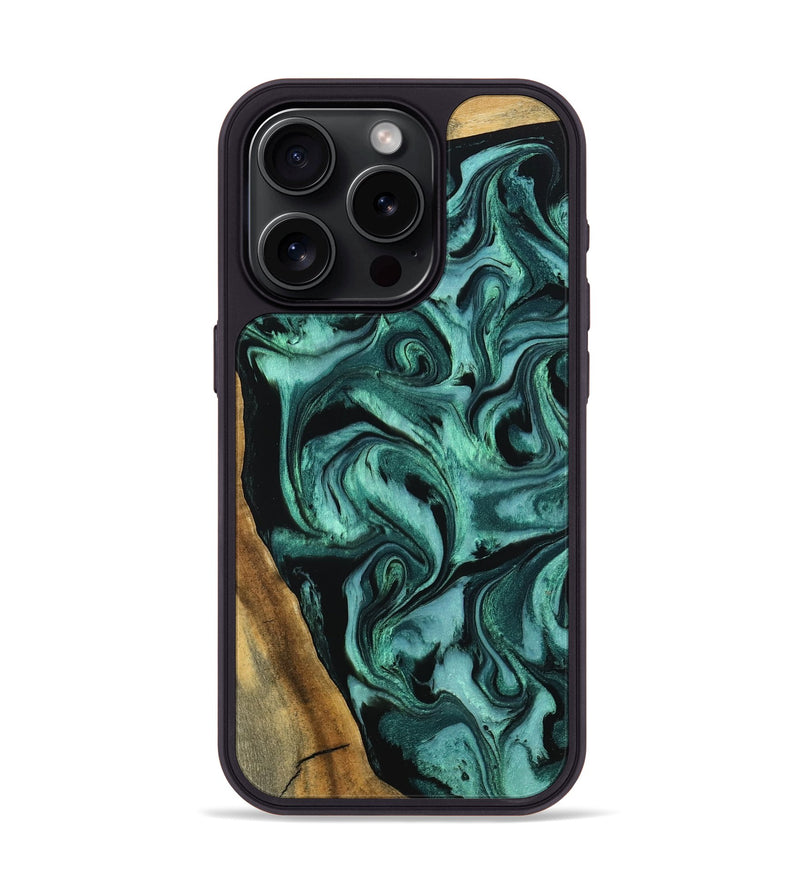 iPhone 15 Pro Wood Phone Case - Arthur (Green, 798985)