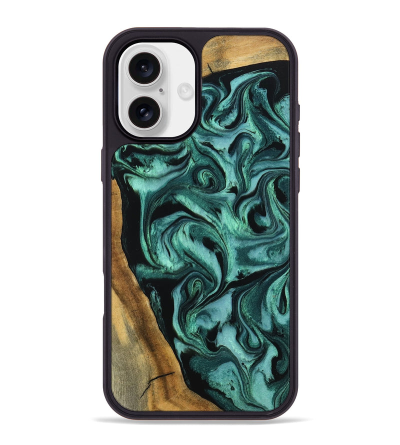 iPhone 16 Plus Wood Phone Case - Arthur (Green, 798985)