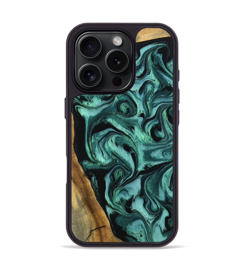 iPhone 16 Pro Wood Phone Case - Arthur (Green, 798985)