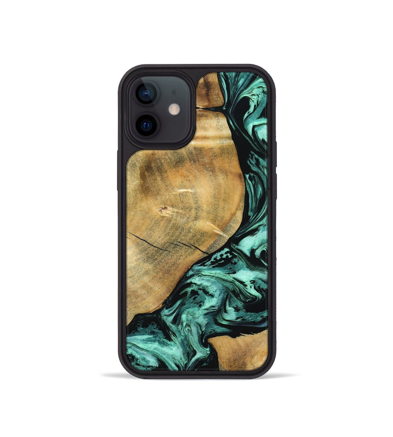 iPhone 12 mini Wood Phone Case - Gayle (Green, 798986)