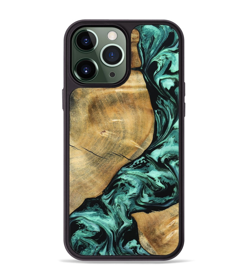 iPhone 13 Pro Max Wood Phone Case - Gayle (Green, 798986)
