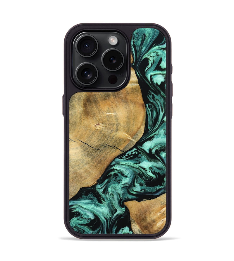 iPhone 15 Pro Wood Phone Case - Gayle (Green, 798986)