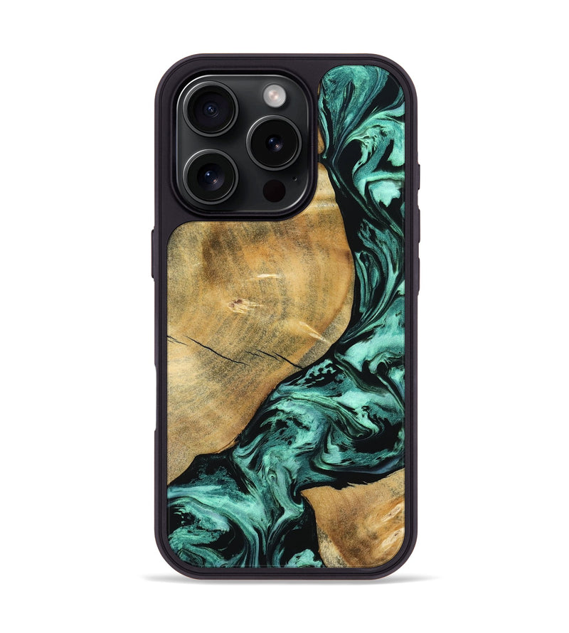 iPhone 16 Pro Wood Phone Case - Gayle (Green, 798986)