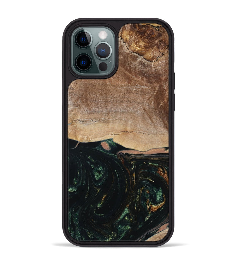 iPhone 12 Pro Max Wood Phone Case - Boyd (Green, 798987)