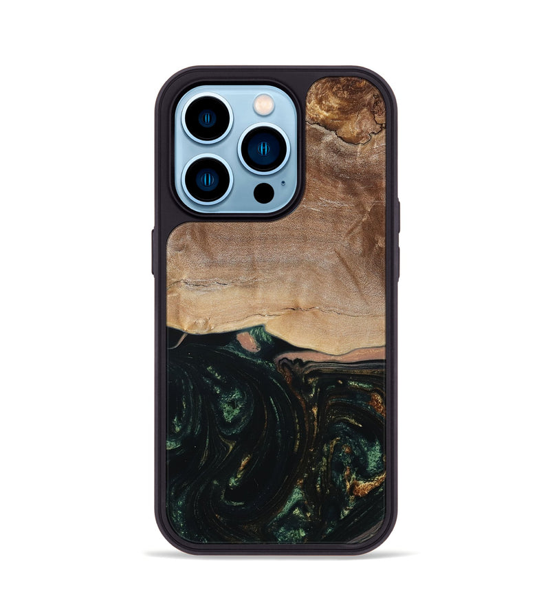 iPhone 14 Pro Wood Phone Case - Boyd (Green, 798987)