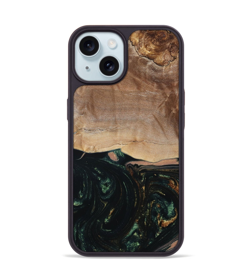 iPhone 15 Wood Phone Case - Boyd (Green, 798987)