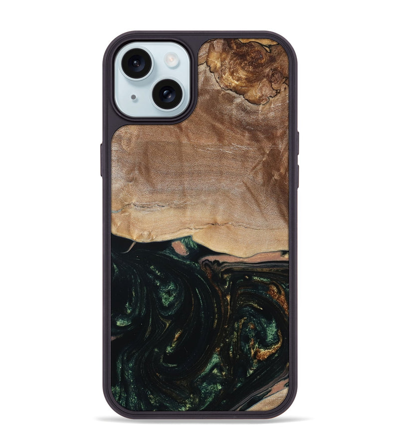 iPhone 15 Plus Wood Phone Case - Boyd (Green, 798987)