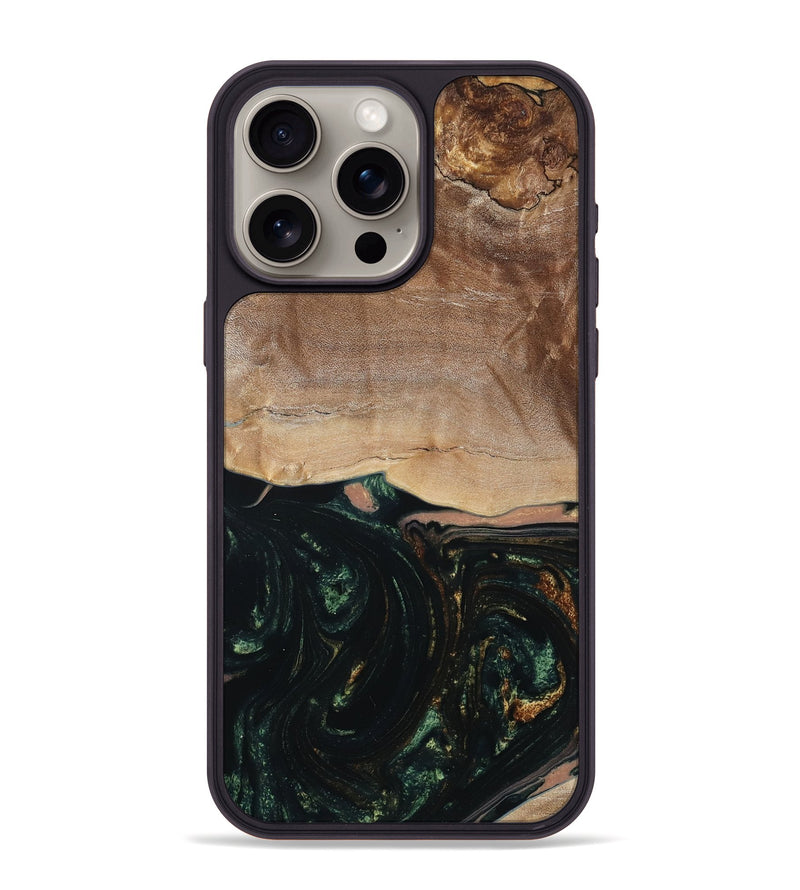 iPhone 15 Pro Max Wood Phone Case - Boyd (Green, 798987)