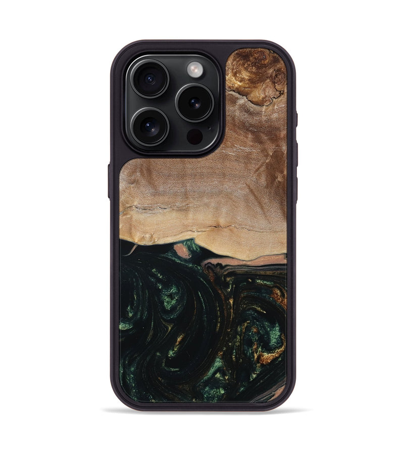 iPhone 15 Pro Wood Phone Case - Boyd (Green, 798987)