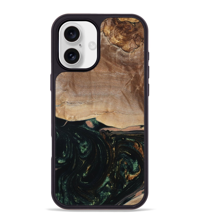 iPhone 16 Plus Wood Phone Case - Boyd (Green, 798987)