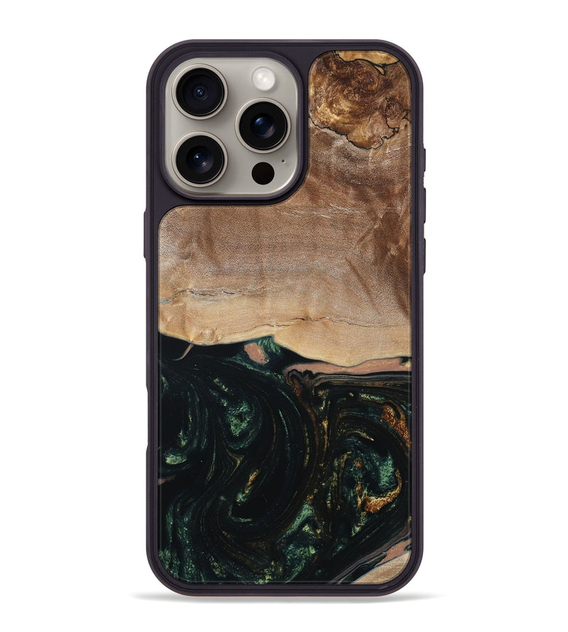 iPhone 16 Pro Max Wood Phone Case - Boyd (Green, 798987)