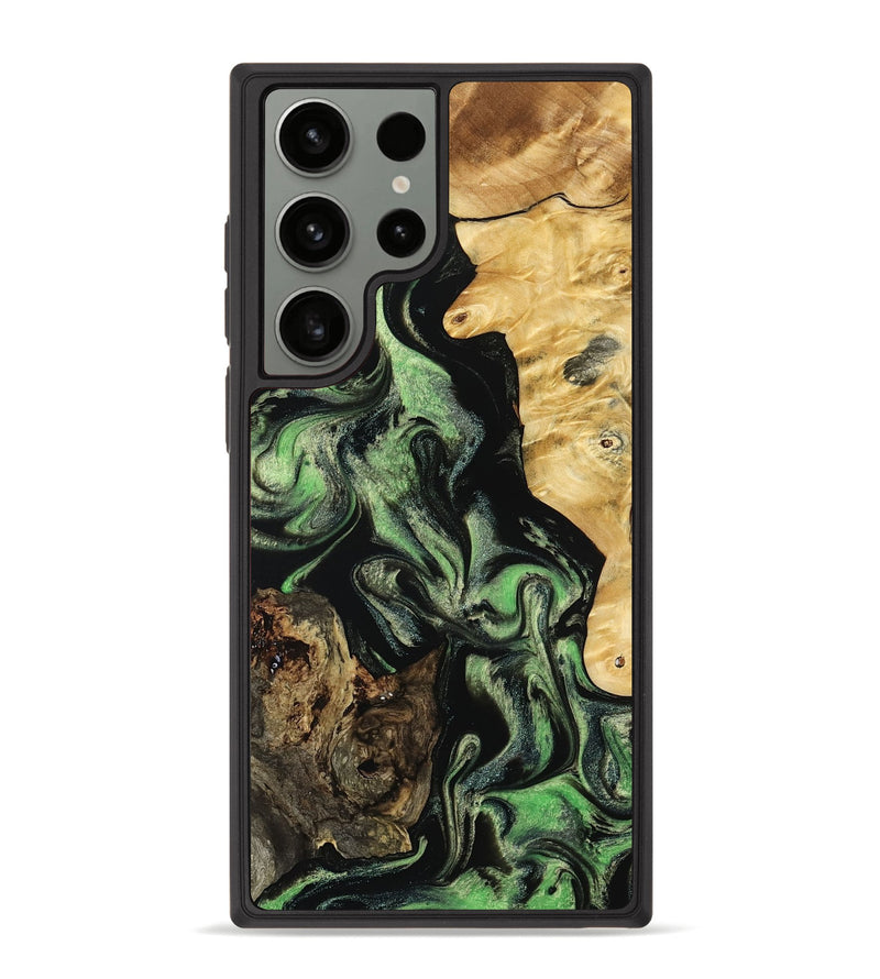 Galaxy S23 Ultra Wood Phone Case - Abigale (Green, 798988)