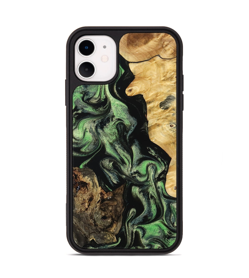 iPhone 11 Wood Phone Case - Abigale (Green, 798988)