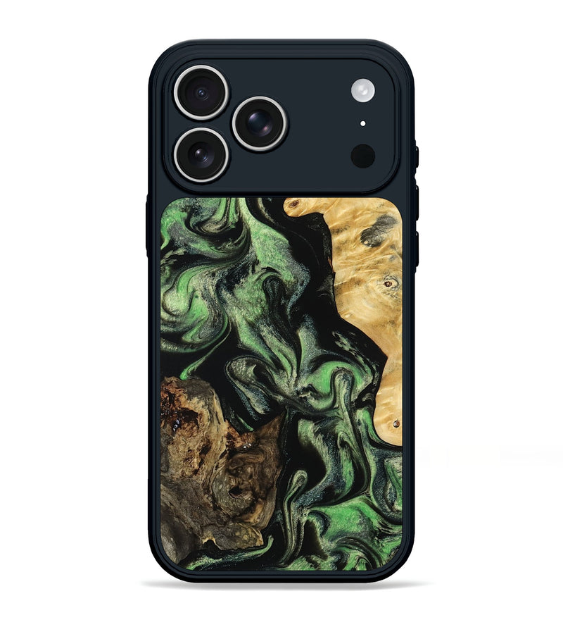 iPhone 17 Pro Max Wood Phone Case - Abigale (Green, 798988)