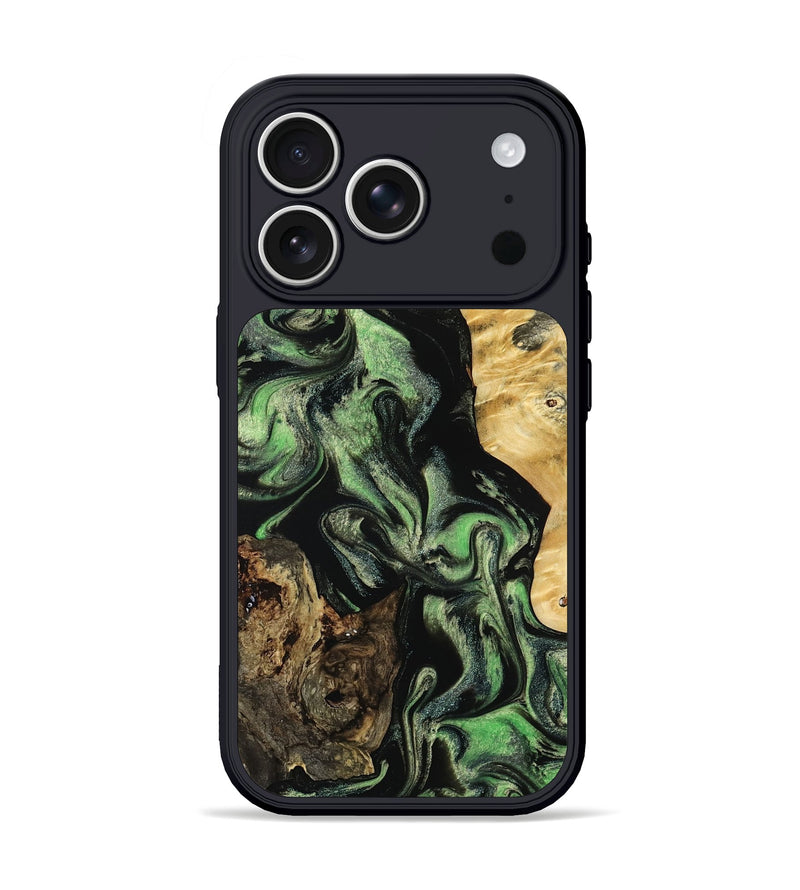 iPhone 17 Pro Wood Phone Case - Abigale (Green, 798988)