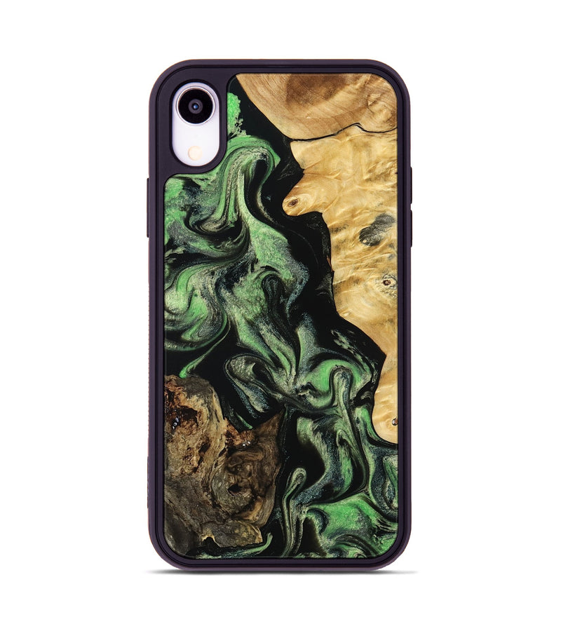 iPhone Xr Wood Phone Case - Abigale (Green, 798988)